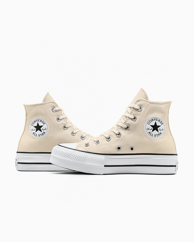 Converse Chuck Taylor All Star Lift Plataforma Branco Pretas | 1873-ZJPRO