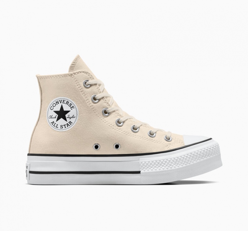 Converse Chuck Taylor All Star Lift Plataforma Branco Pretas | 1873-ZJPRO