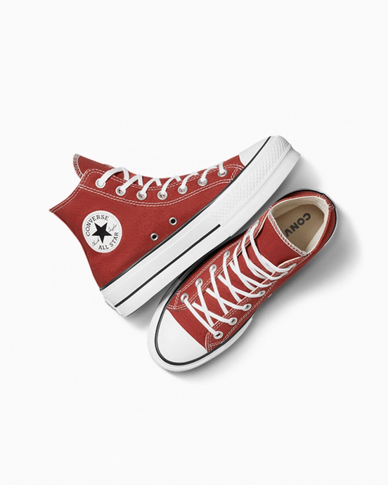 Converse Chuck Taylor All Star Lift Plataforma Vermelhas Branco Pretas | 2314-SABEU