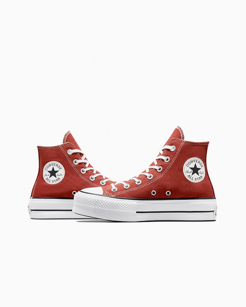 Converse Chuck Taylor All Star Lift Plataforma Vermelhas Branco Pretas | 2314-SABEU