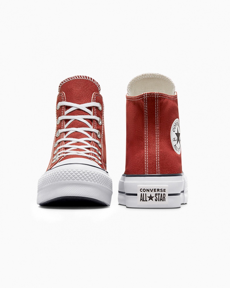 Converse Chuck Taylor All Star Lift Plataforma Vermelhas Branco Pretas | 2314-SABEU