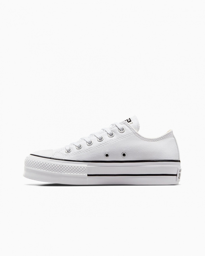 Converse Chuck Taylor All Star Lift Plataforma Branco Pretas Branco | 2763-DIUYN