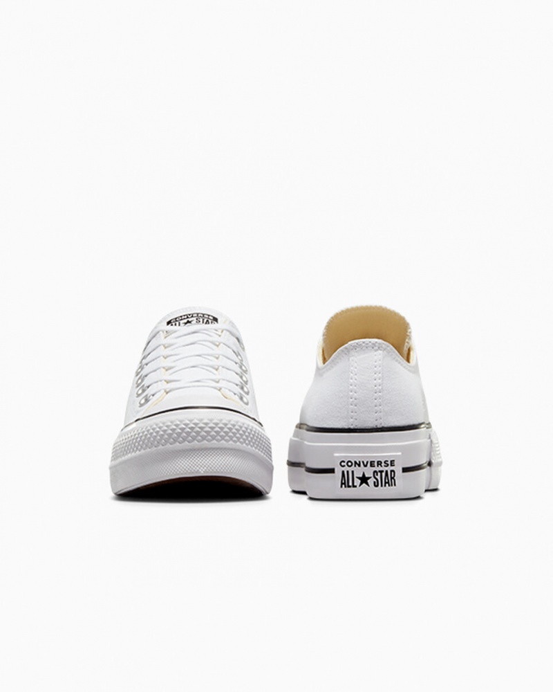 Converse Chuck Taylor All Star Lift Plataforma Branco Pretas Branco | 2763-DIUYN