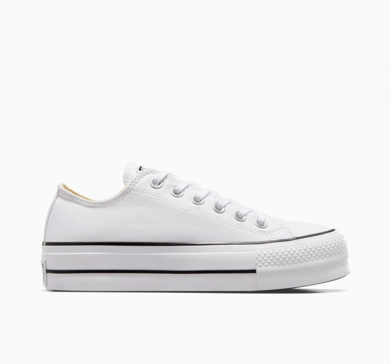 Converse Chuck Taylor All Star Lift Plataforma Branco Pretas Branco | 5309-AKVTI