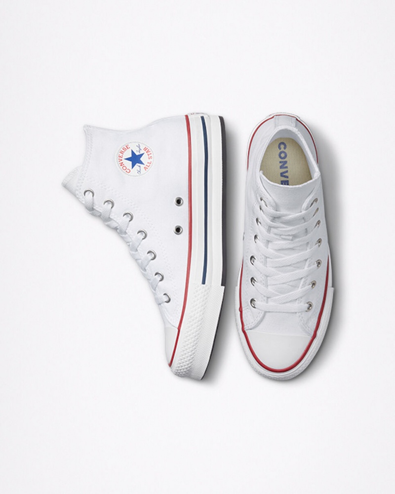 Converse Chuck Taylor All Star Lift Plataforma Branco Azul Marinho | 4569-DTZGI