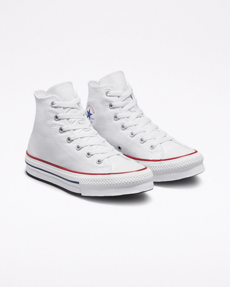 Converse Chuck Taylor All Star Lift Plataforma Branco Azul Marinho | 4569-DTZGI