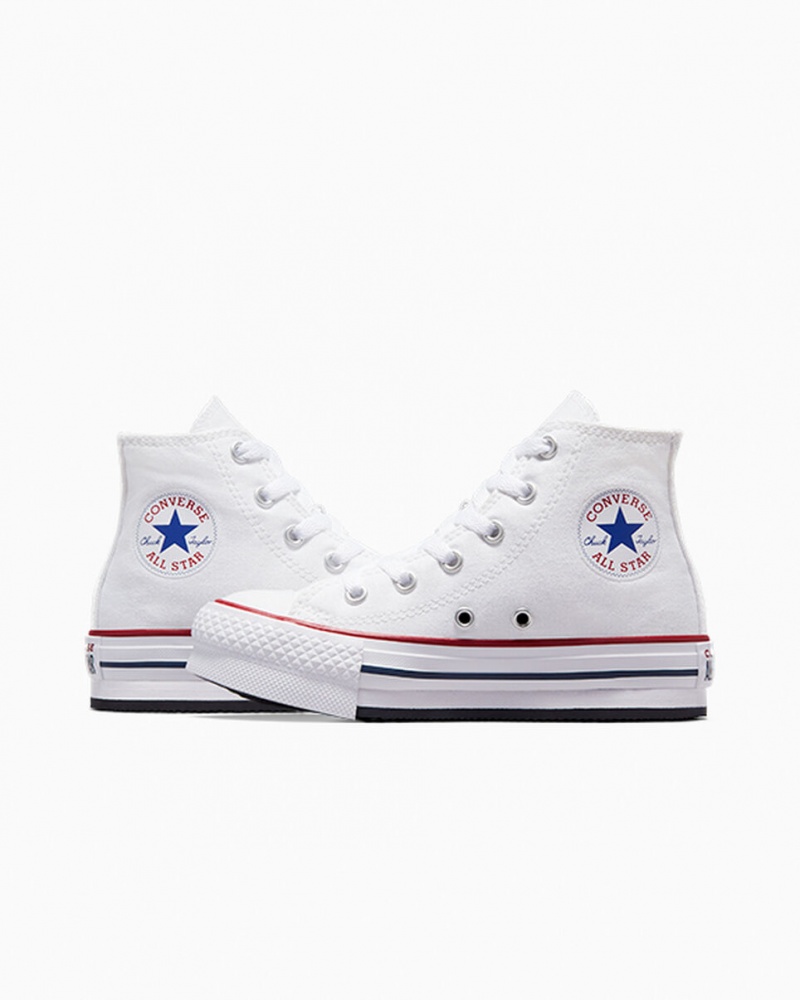 Converse Chuck Taylor All Star Lift Plataforma Branco Azul Marinho | 2467-QXLFN