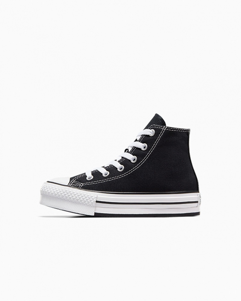 Converse Chuck Taylor All Star Lift Plataforma Pretas Branco Pretas | 4852-QFGVK