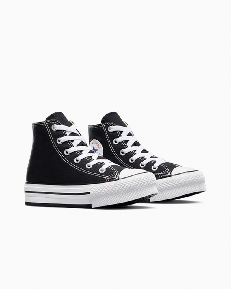 Converse Chuck Taylor All Star Lift Plataforma Pretas Branco Pretas | 4852-QFGVK