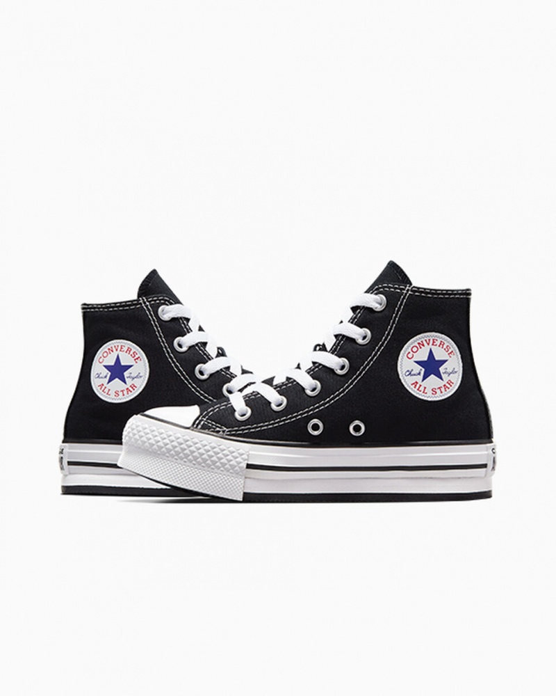 Converse Chuck Taylor All Star Lift Plataforma Pretas Branco Pretas | 4852-QFGVK