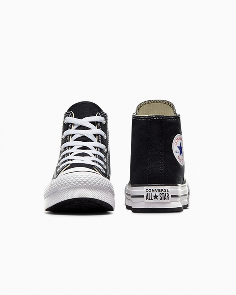 Converse Chuck Taylor All Star Lift Plataforma Pretas Branco Pretas | 4852-QFGVK