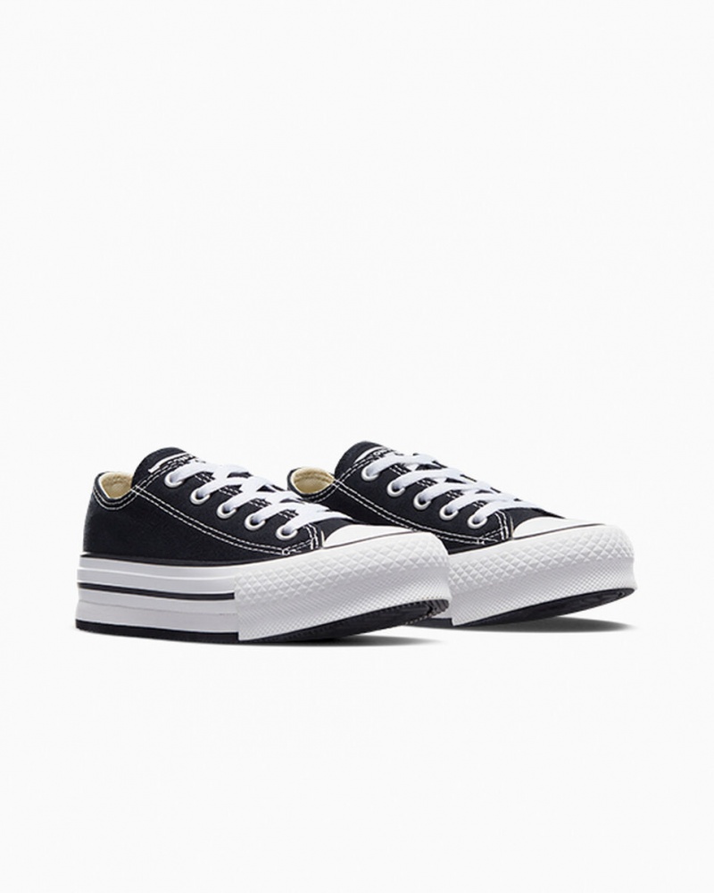 Converse Chuck Taylor All Star Lift Plataforma Pretas Branco Pretas | 9850-SPIGX