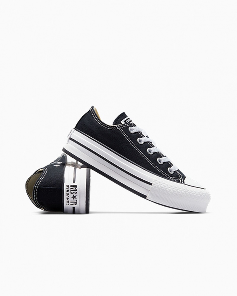 Converse Chuck Taylor All Star Lift Plataforma Pretas Branco Pretas | 9850-SPIGX