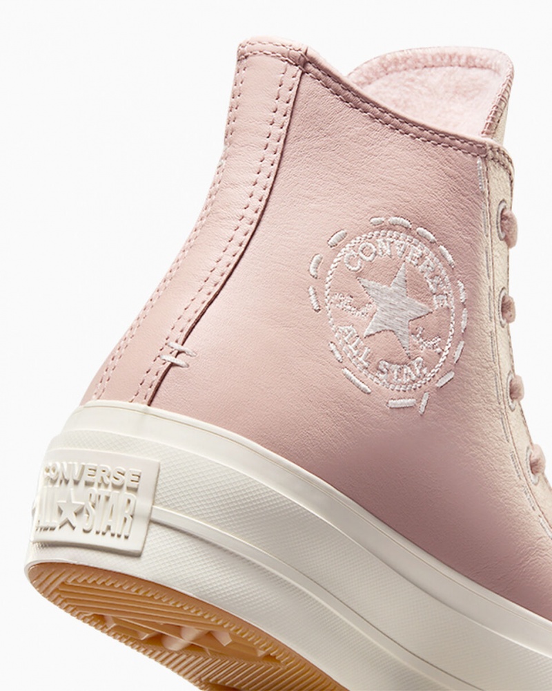 Converse Chuck Taylor All Star Lift Plataforma Bold Stitch Rosa Rosa | 4931-CQHBP