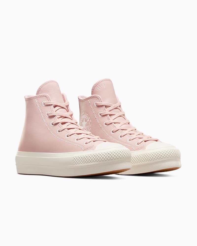 Converse Chuck Taylor All Star Lift Plataforma Bold Stitch Rosa Rosa | 4931-CQHBP