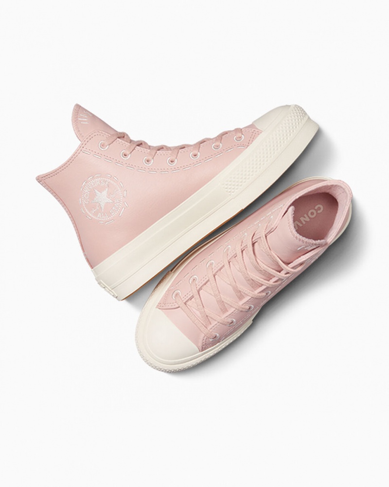 Converse Chuck Taylor All Star Lift Plataforma Bold Stitch Rosa Rosa | 4931-CQHBP