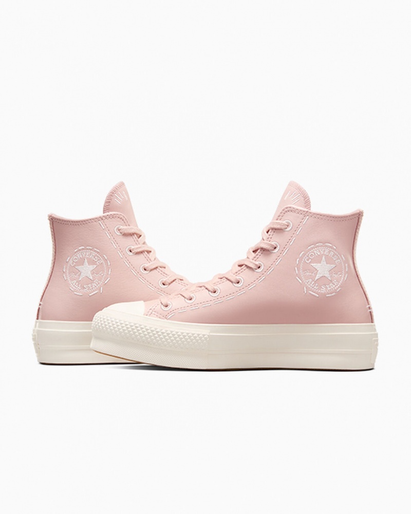 Converse Chuck Taylor All Star Lift Plataforma Bold Stitch Rosa Rosa | 4931-CQHBP