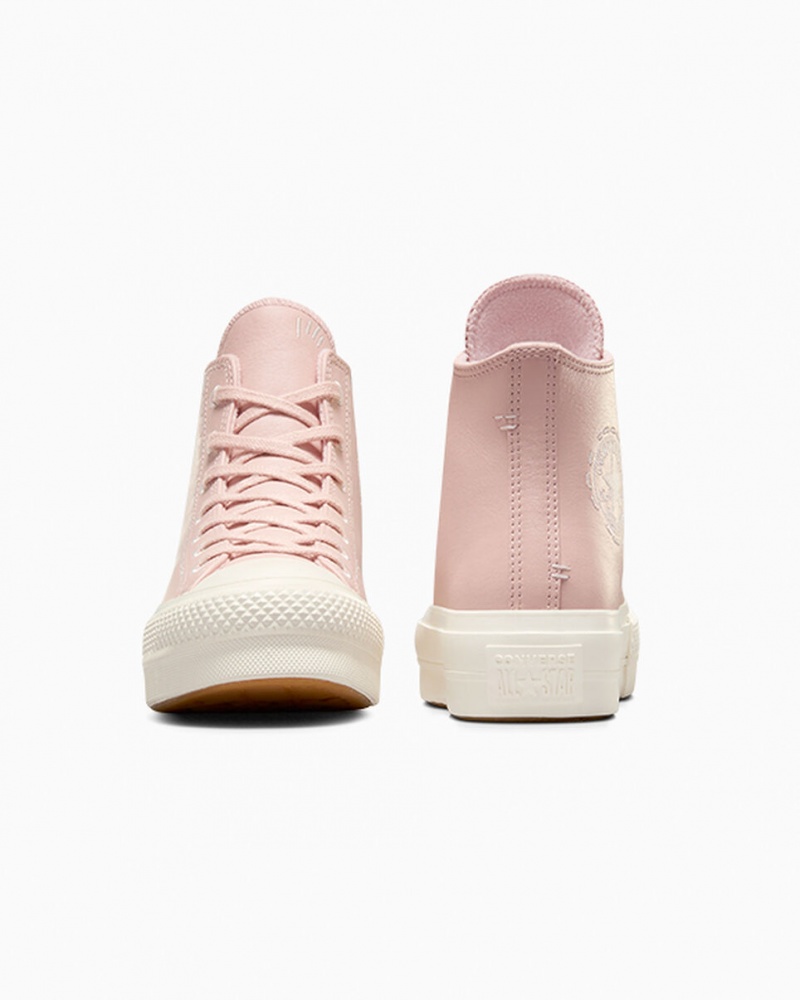 Converse Chuck Taylor All Star Lift Plataforma Bold Stitch Rosa Rosa | 4931-CQHBP