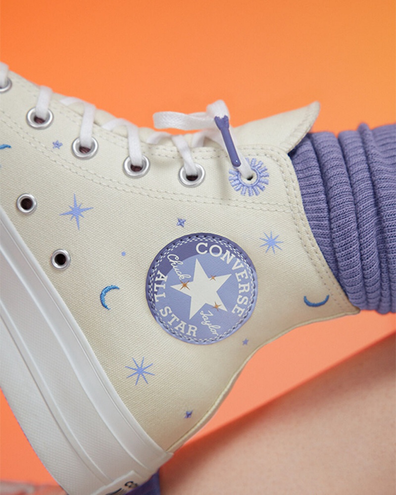 Converse Chuck Taylor All Star Lift Plataforma Celestial Roxo | 6173-UAFBX