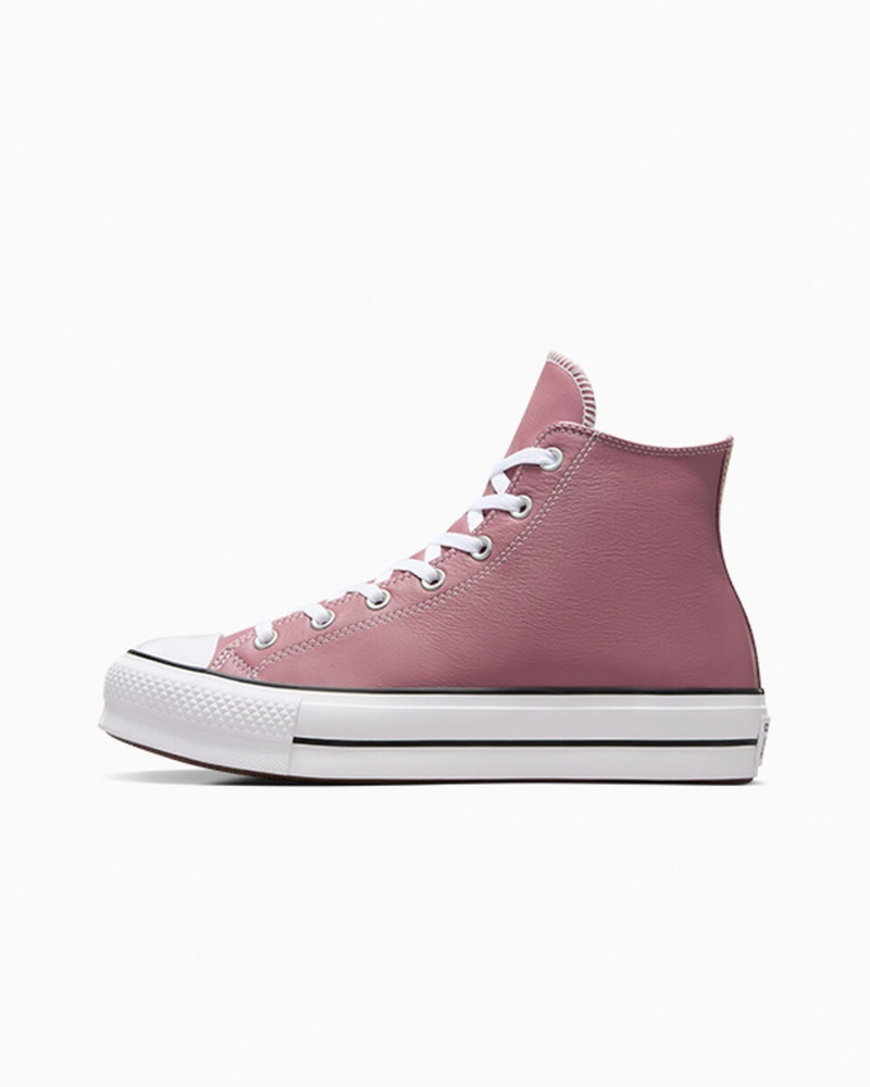 Converse Chuck Taylor All Star Lift Plataforma Excess Materials Rosa Branco Pretas | 4719-VUNBC