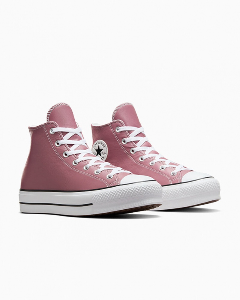 Converse Chuck Taylor All Star Lift Plataforma Excess Materials Rosa Branco Pretas | 4719-VUNBC