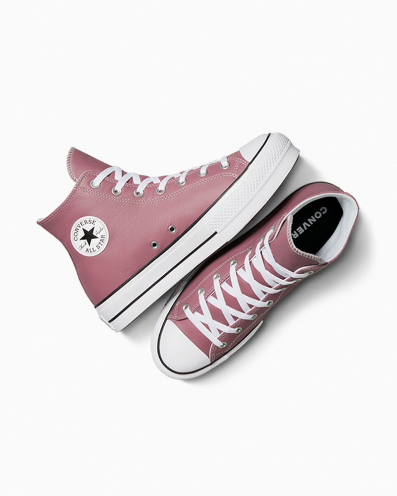 Converse Chuck Taylor All Star Lift Plataforma Excess Materials Rosa Branco Pretas | 4719-VUNBC