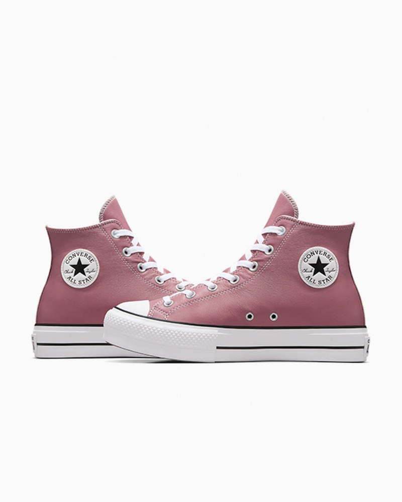 Converse Chuck Taylor All Star Lift Plataforma Excess Materials Rosa Branco Pretas | 4719-VUNBC