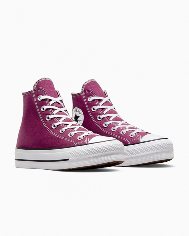 Converse Chuck Taylor All Star Lift Plataforma Seasonal Color Branco Pretas | 1623-ACLIM