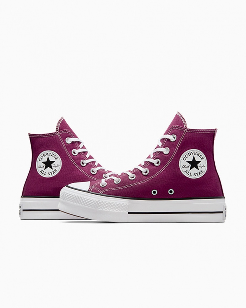 Converse Chuck Taylor All Star Lift Plataforma Seasonal Color Branco Pretas | 1623-ACLIM