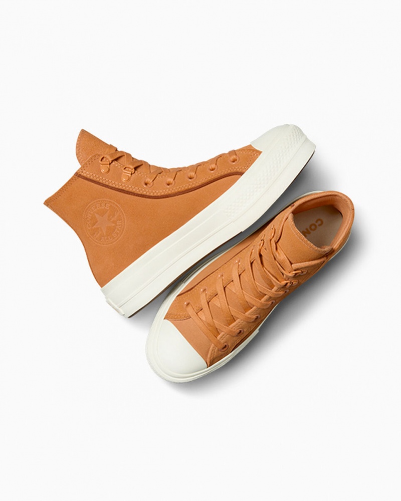 Converse Chuck Taylor All Star Lift Plataforma Camurça Tiger Moth / Tawny Owl / Egret | 5324-TQDRC