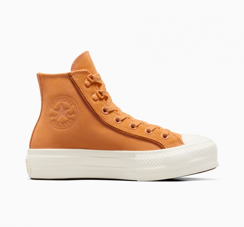 Converse Chuck Taylor All Star Lift Plataforma Camurça Tiger Moth / Tawny Owl / Egret | 5324-TQDRC