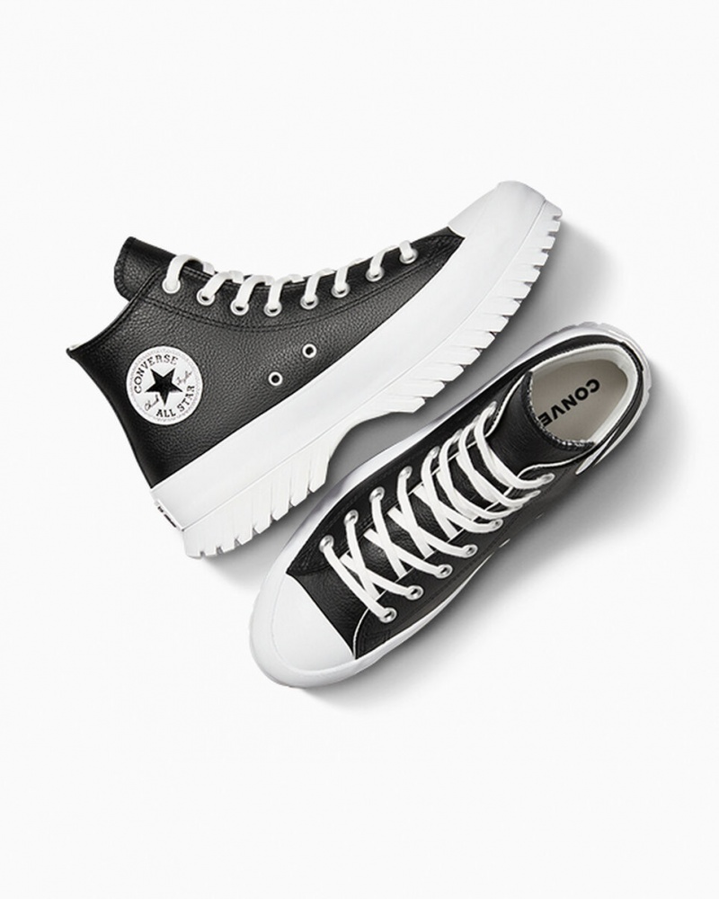 Converse Chuck Taylor All Star Lugged 2.0 Couro Pretas Branco | 4732-ZOEKC