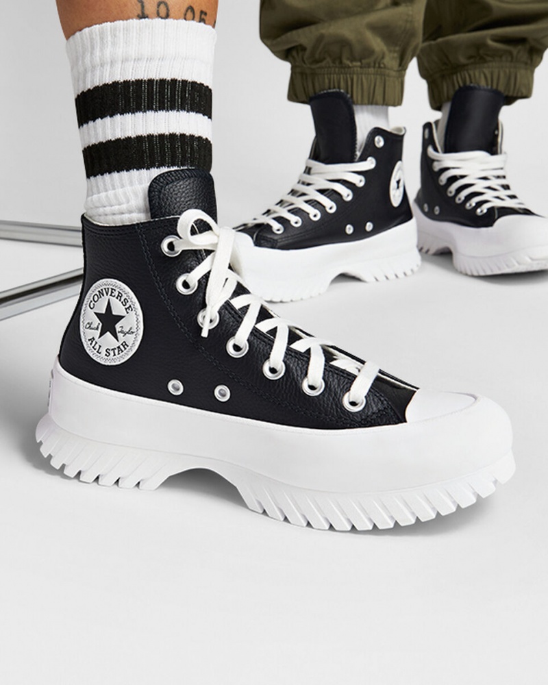 Converse Chuck Taylor All Star Lugged 2.0 Couro Pretas Branco | 4732-ZOEKC