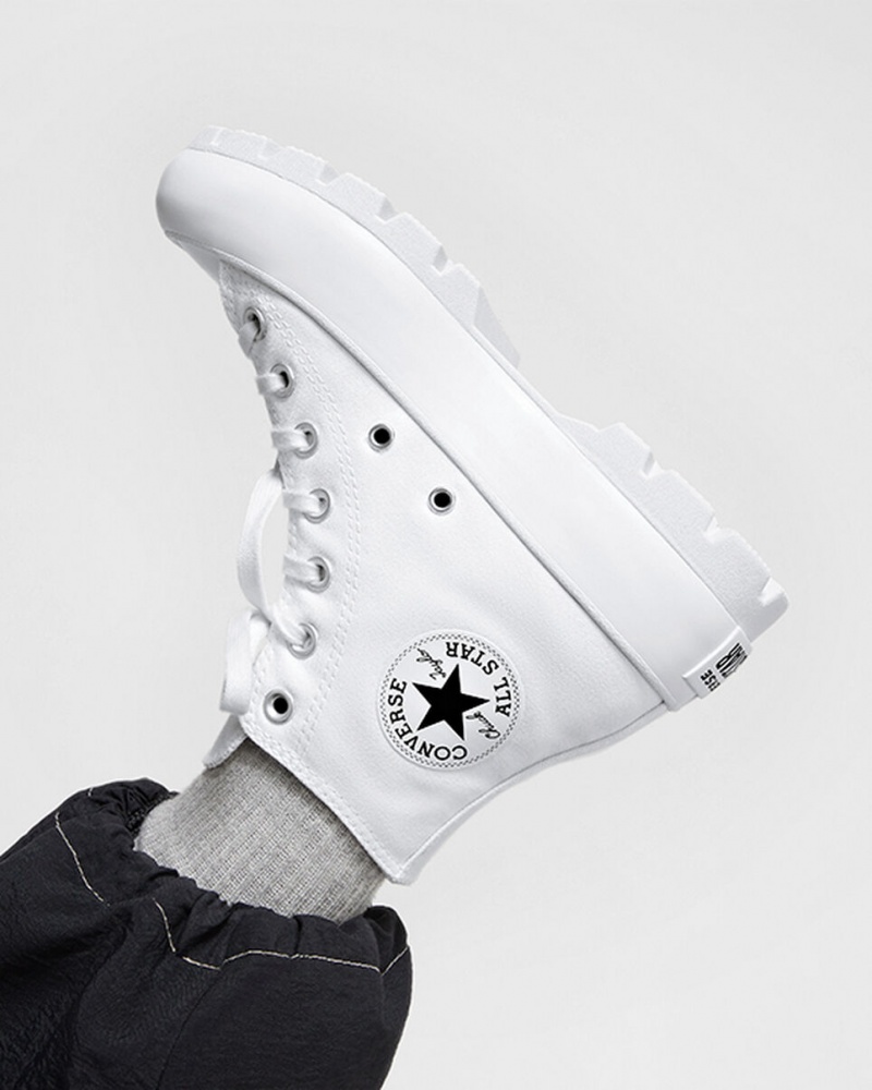 Converse Chuck Taylor All Star Lugged Branco Pretas Branco | 6980-FXSBJ