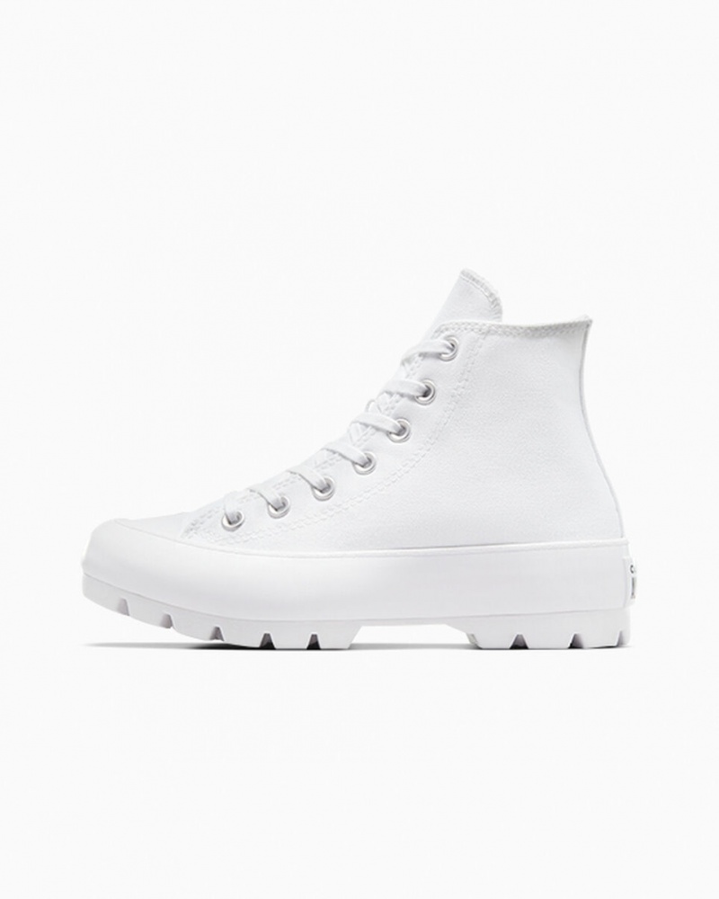 Converse Chuck Taylor All Star Lugged Branco Pretas Branco | 6980-FXSBJ