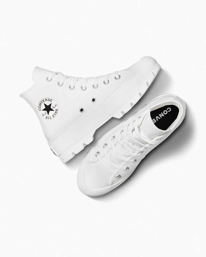 Converse Chuck Taylor All Star Lugged Branco Pretas Branco | 6980-FXSBJ