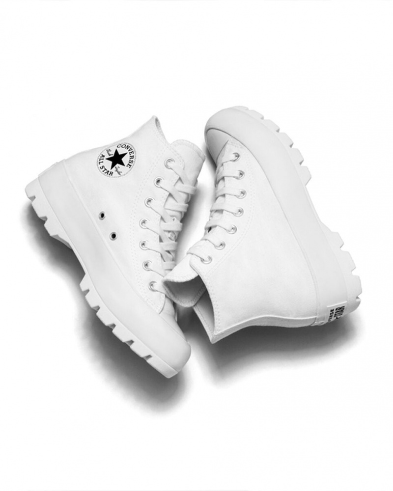 Converse Chuck Taylor All Star Lugged Branco Pretas Branco | 6980-FXSBJ