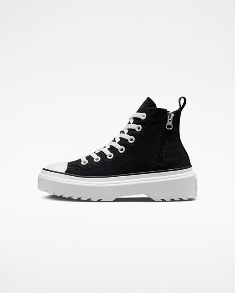 Converse Chuck Taylor All Star Lugged Lift Plataforma Lona Pretas Pretas Branco | 7205-MOCSR