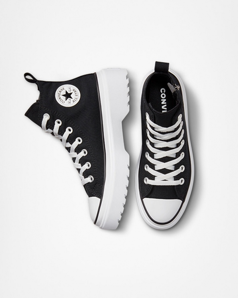 Converse Chuck Taylor All Star Lugged Lift Plataforma Lona Pretas Pretas Branco | 7205-MOCSR