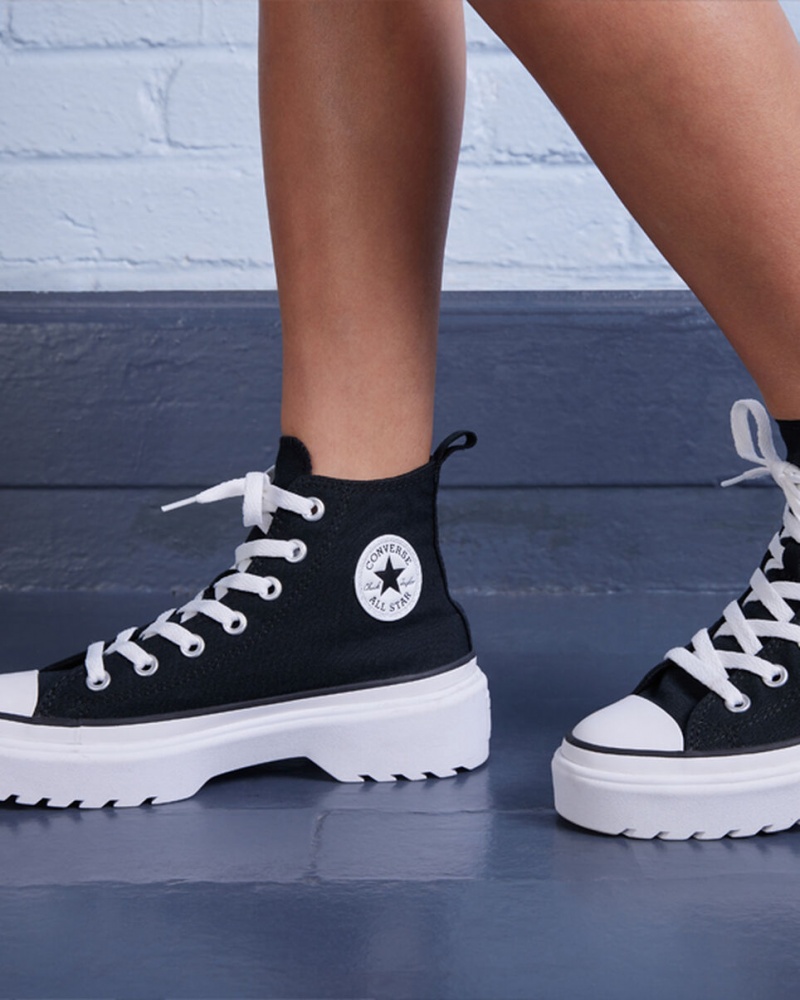 Converse Chuck Taylor All Star Lugged Lift Plataforma Lona Pretas Pretas Branco | 7205-MOCSR