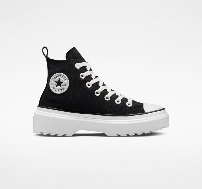 Converse Chuck Taylor All Star Lugged Lift Plataforma Lona Pretas Pretas Branco | 7205-MOCSR