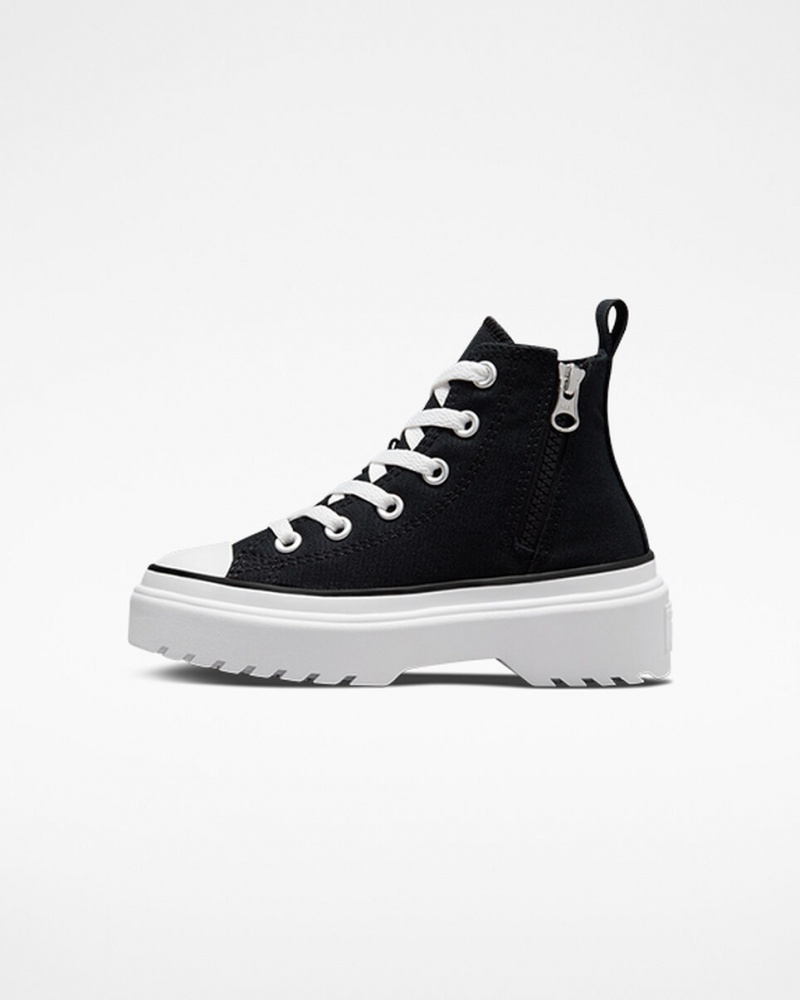 Converse Chuck Taylor All Star Lugged Lift Plataforma Lona Pretas Pretas Branco | 2405-XSFJM