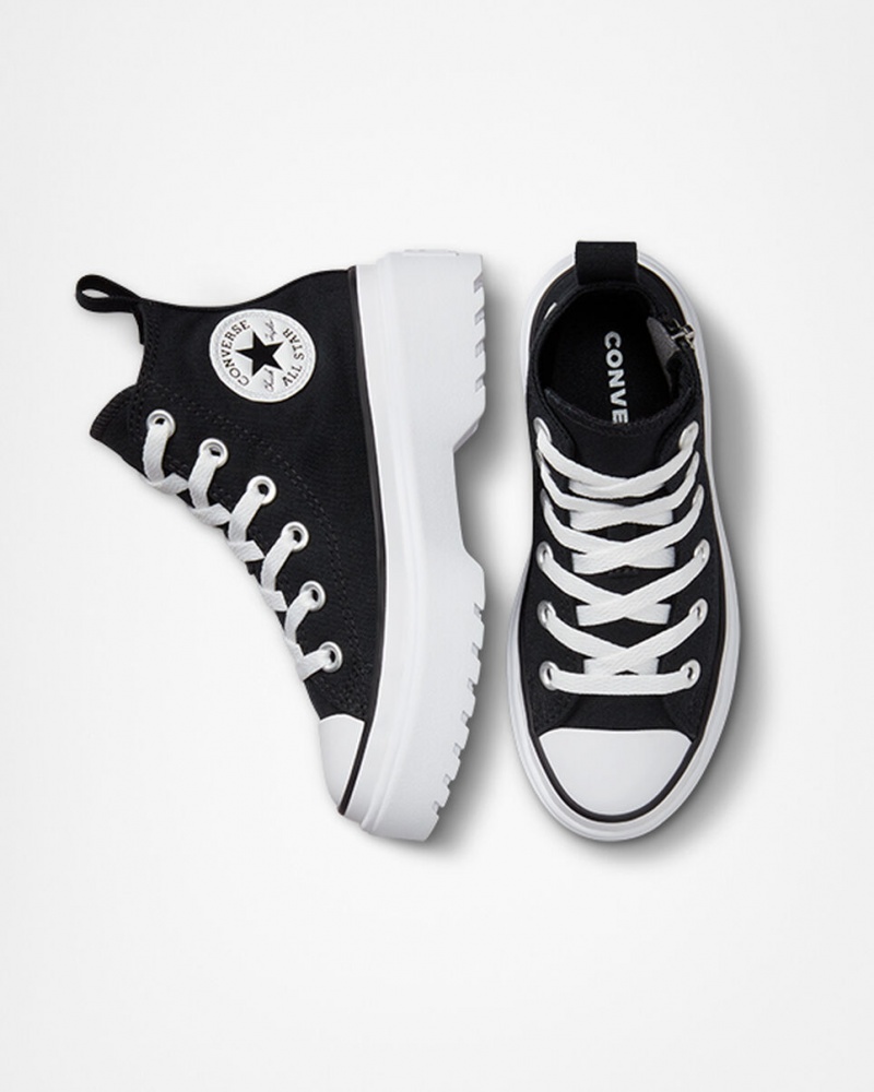 Converse Chuck Taylor All Star Lugged Lift Plataforma Lona Pretas Pretas Branco | 2405-XSFJM