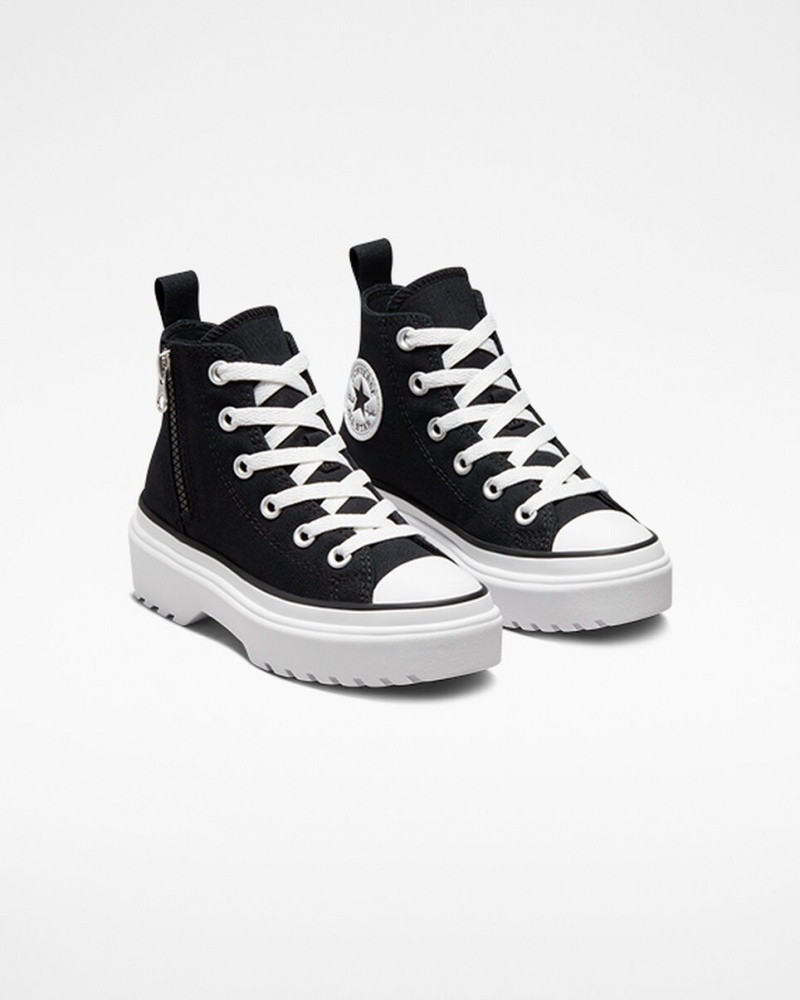 Converse Chuck Taylor All Star Lugged Lift Plataforma Lona Pretas Pretas Branco | 2405-XSFJM