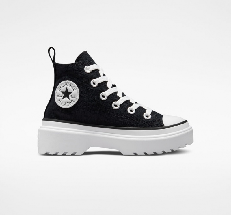 Converse Chuck Taylor All Star Lugged Lift Plataforma Lona Pretas Pretas Branco | 2405-XSFJM