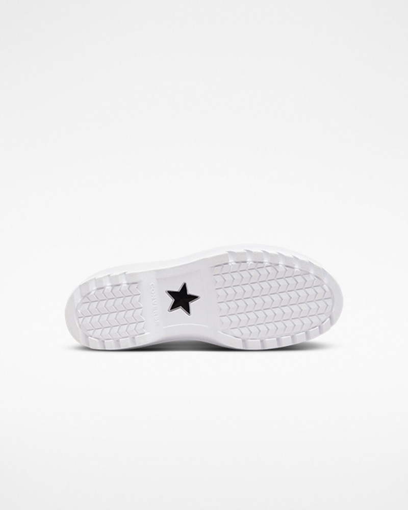 Converse Chuck Taylor All Star Lugged Lift Plataforma Lona Branco Branco Pretas | 5291-WMDAZ