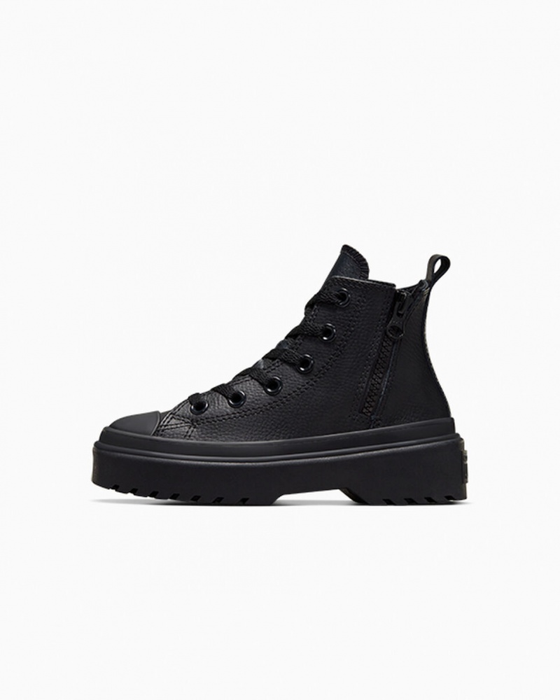 Converse Chuck Taylor All Star Lugged Lift Plataforma Couro Pretas Pretas Pretas | 7403-PWIVO