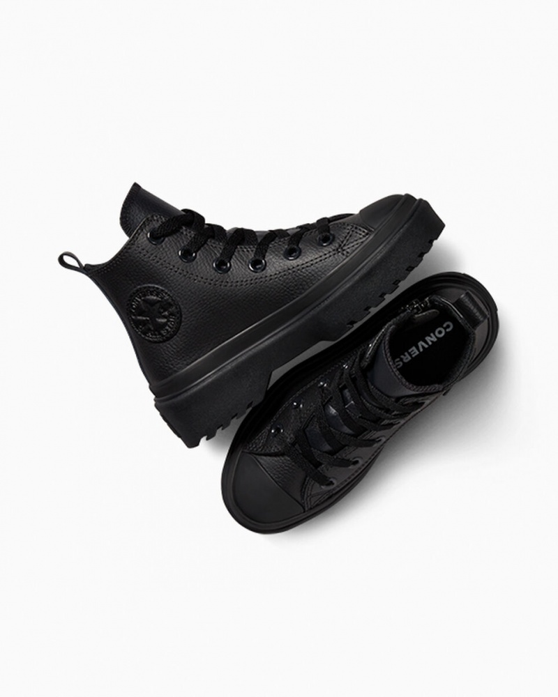 Converse Chuck Taylor All Star Lugged Lift Plataforma Couro Pretas Pretas Pretas | 7403-PWIVO