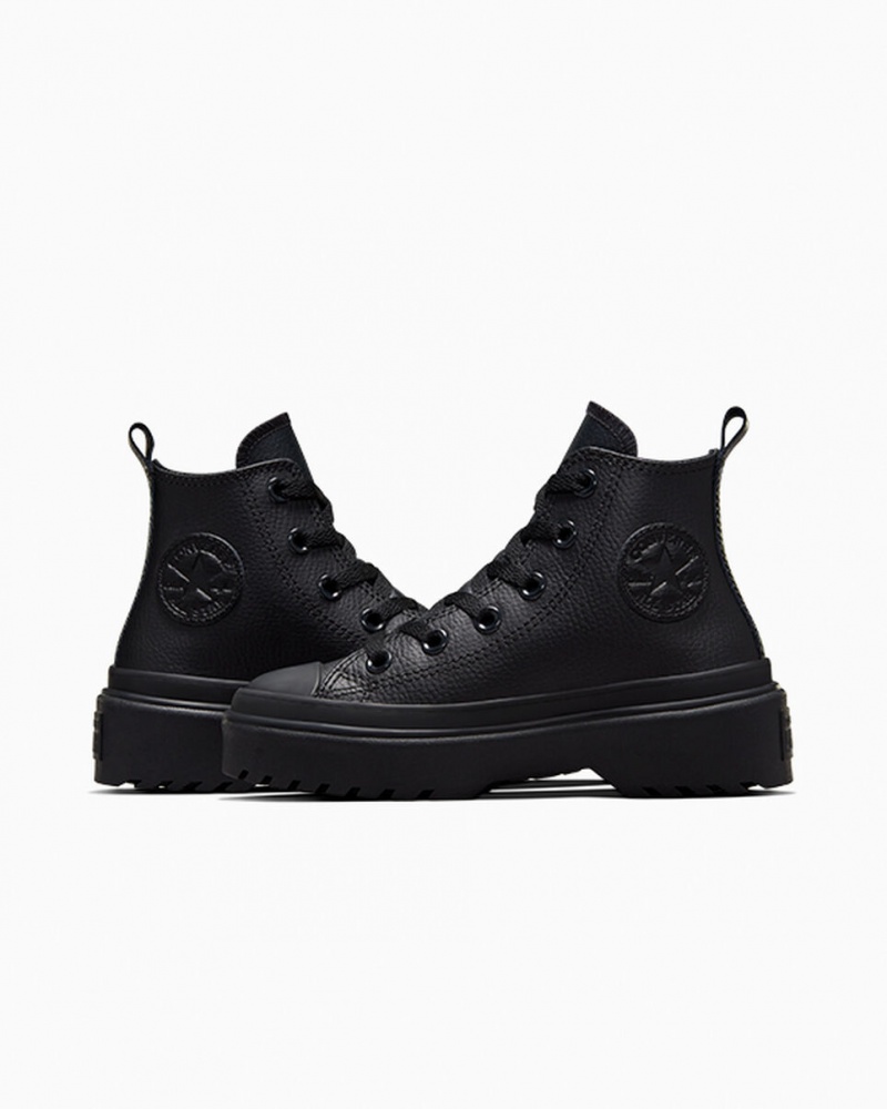 Converse Chuck Taylor All Star Lugged Lift Plataforma Couro Pretas Pretas Pretas | 7403-PWIVO