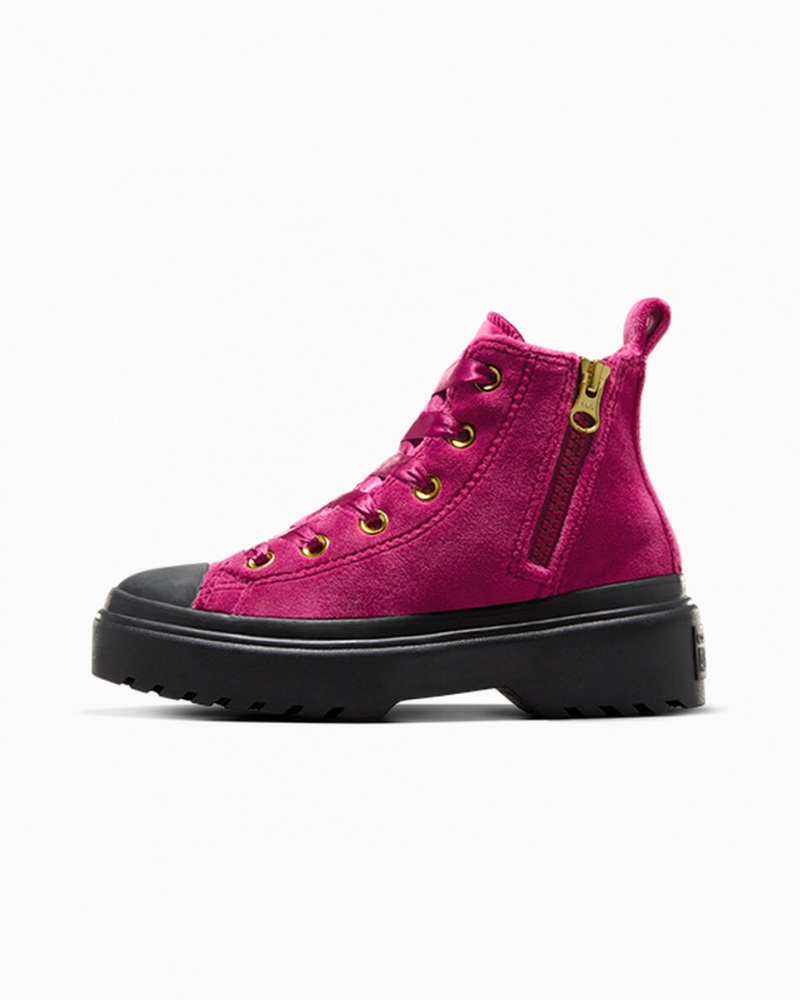 Converse Chuck Taylor All Star Lugged Lift Plataforma Velvet Pretas Pretas | 3201-GYHIP